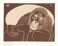 Orangutan (Orangoetan) (1914) print in high resolution by Samuel Jessurun de Mesquita. 