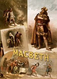 Poster of Thos. W. Keene in William Shakespeare's MacBeth, c. 1884.