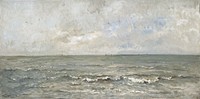 Seascape (1876) painting in high resolution by Charles-François Daubigny.  