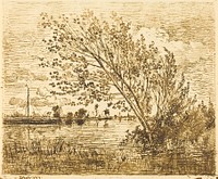 Stand of Alders (Le Bouquet d'aunes) (1862) print in high resolution by Charles-Fran&ccedil;ois Daubigny. 