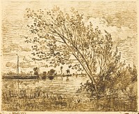 Stand of Alders (Le Bouquet d'aunes) (1862) print in high resolution by Charles-François Daubigny. 