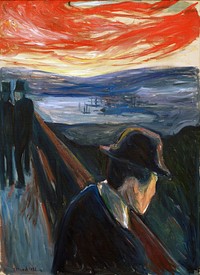 Edvard Munch's Despair (1892) famous painting. Original from the Thiel Gallery. 