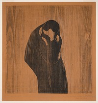 Edvard Munch's The Kiss IV (1902) famous print.  