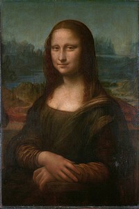 Leonardo da Vinci's Portrait of Mona Lisa del Giocondo (between 1503 and 1506) famous painting. Original from Wikimedia Commons. 