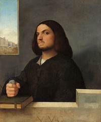 Giorgione's Portrait of a Venetian Gentleman (c. 1510-1515) famous painting. 