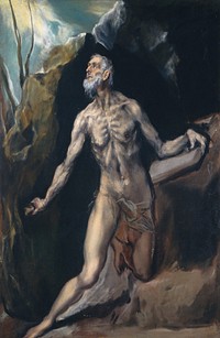 El Greco's Saint Jerome (c. 1610-1614) famous painting.