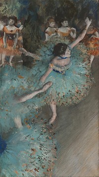 Edgar Degas's Swaying Dancer (1877) famous painting. Original from Wikimedia Commons. 