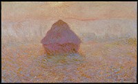 Claude Monet's Grainstack, Sun in the Mist (1891) famous painting.  