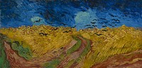 Vincent van Gogh's Wheatfield with Crows (1890) famous painting. Original from Wikimedia Commons. 