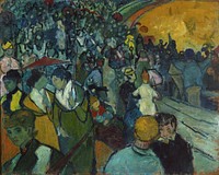 Vincent van Gogh's Les Ar&egrave;nes (1888) famous painting. Original from Wikimedia Commons. 