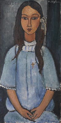 Amedeo Modigliani's Alice (1916–1919) famous painting. 