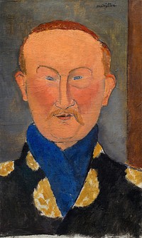 Amedeo Modigliani's Léon Bakst (1917) famous painting. 