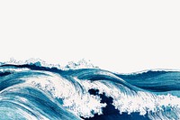 Vintage Japanese ocean waves psd.  Remastered by rawpixel. 