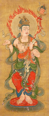 Enmaten [one of a set of Twelve Devas] (14th-15th century). Original public domain image from The Minneapolis Institute of Art.   Digitally enhanced by rawpixel.