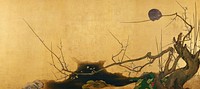 Japanese plum tree (late 17th century) vintage painting by Hasegawa Tōtetsu. Original public domain image from the Minneapolis Institute of Art.   Digitally enhanced by rawpixel.