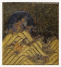 Writing box with moon and wave design (18th Century). Original public domain image from the Minneapolis Institute of Art.   Digitally enhanced by rawpixel.