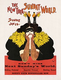 The New York Sunday World. Sunday Jan. 26 (1896) by Frank King. Original public domain image from the Library of Congress. Digitally enhanced by rawpixel.