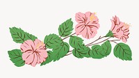 Pink vintage flower illustration.  Remastered by rawpixel