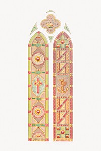 Stained glass for churches and dwellings.  Remastered by rawpixel