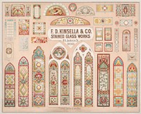 F.D. Kinsella & Co., stained glass works (1888). Original public domain image from the Library of Congress. Digitally enhanced by rawpixel.