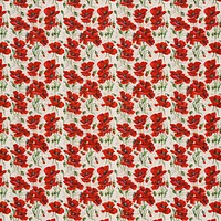 Red poppy background, vintage flower.  Remastered by rawpixel