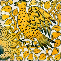 Lustre tile with bird design, one of a pair, c. (1880) by William De Morgan. Original public domain image from The Minneapolis Institute of Art. Digitally enhanced by rawpixel.