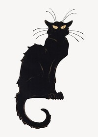 Tourn&eacute;e du Chat Noir, black cat.  Remastered by rawpixel