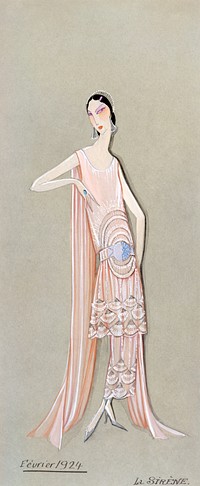 Projet de robe, février: la sirène. (1924). Original public domain image from The Carnavalet Museum. Digitally enhanced by rawpixel.