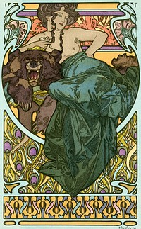 Untitled (1902) by Alphonse Mucha. Original public domain image from The Los Angeles County Museum of Art. Digitally enhanced by rawpixel.