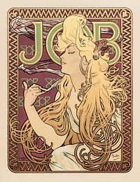 Job (1896) by Alphonse Mucha. Original public domain image from the Dallas Museum of Art. Digitally enhanced by rawpixel.