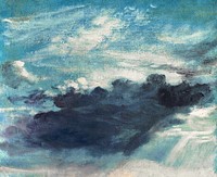 Aesthetic cloud painting background. Original public domain image by John Constable from The Sterling and Francine Clark Art Institute. Digitally enhanced by rawpixel.