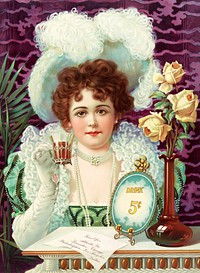 Aesthetic vintage woman. Original public domain image from the Library of Congress. Digitally enhanced by rawpixel.