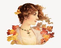 Aesthetic vintage woman illustration.  Remastered by rawpixel