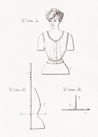 Aesthetic chromolithograph female mannequin. Original public domain image from the Library of Congress. Digitally enhanced by rawpixel.