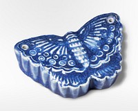 Blue butterfly shaped porcelain. Original public domain image from The Minneapolis Institute of Art. Digitally enhanced by rawpixel.