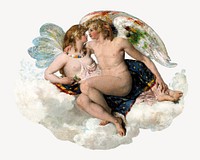 Aesthetic cupid and Psyche painting.  Remastered by rawpixel