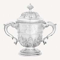 Aesthetic vintage silver cup psd. Remixed by rawpixel.