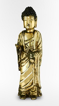 Standing Buddha bronze figure. Original public domain image from The Minneapolis Institute of Art. Digitally enhanced by rawpixel.