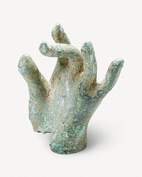 Aesthetic hand of a seated Buddha bronze sculpture psd.  Remastered by rawpixel