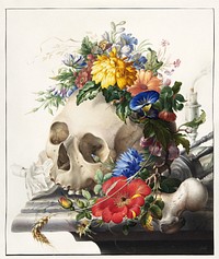 Vanitas still life (1667-1726) painting by Herman Henstenburgh. Original public domain image from The MET Museum. Digitally enhanced by rawpixel.