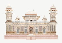 Aesthetic Itmad-ud-Daula tomb at Agra, India psd.  Remastered by rawpixel