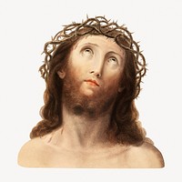 Aesthetic Christ illustration.  Remastered by rawpixel