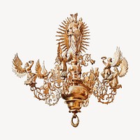 Aesthetic Virgin Mary chandelier.  Remastered by rawpixel