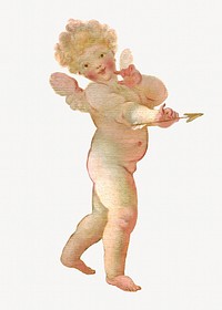 Aesthetic cherub illustration.  Remastered by rawpixel