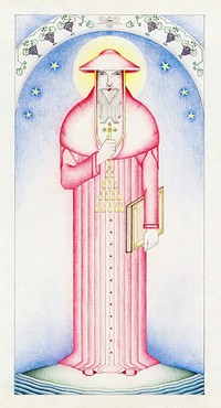 Saint Bonaventure (1935&ndash;1942) drawing by American 20th Century. Original public domain image from the National Gallery of Art. Digitally enhanced by rawpixel.