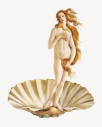 Aesthetic Sandro Botticelli's Venus illustration.  Remastered by rawpixel