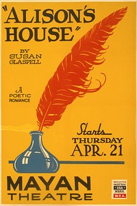 "Alison's house", a poetic romance (1876-1948) by Susan Glaspell. Original public domain image from the Library of Congress.