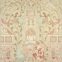 The House that Jack Built (1886) wallcovering in high resolution by Walter Crane.  