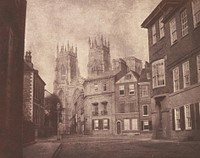 A Scene in York: York Minster from Lop Lane (1845) photography in high resolution by William Henry Fox Talbot.