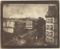 The Boulevards of Paris (1843) photography in high resolution by William Henry Fox Talbot.